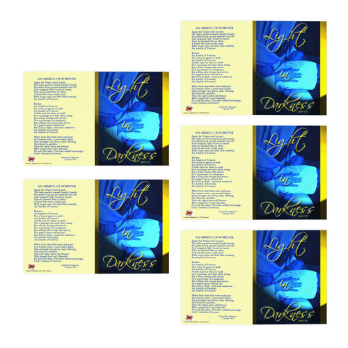 CHRISTMAS Light in Darkness Greeting Cards, 5-Pack