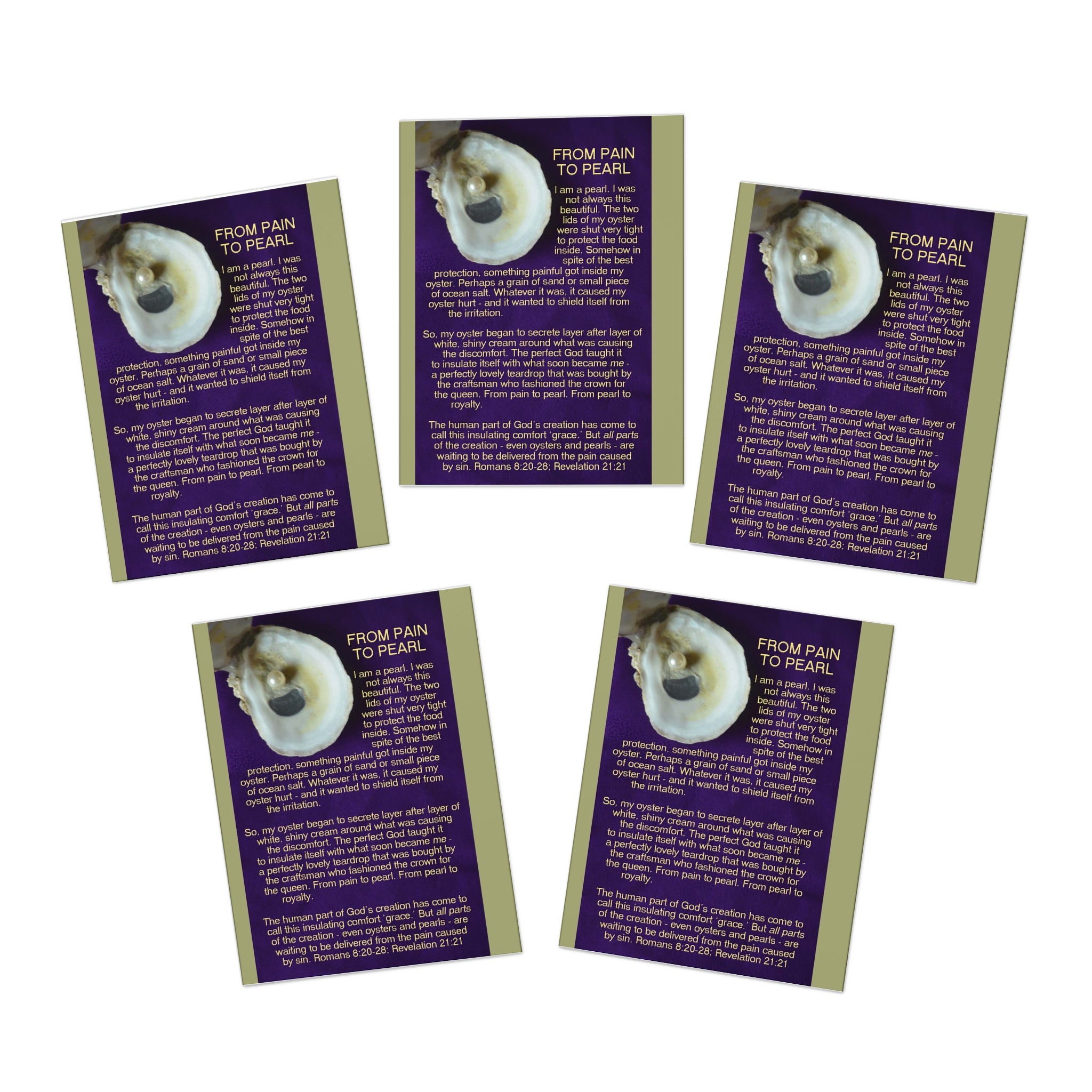 PAIN TO PEARL Greeting Cards (5-Pack)