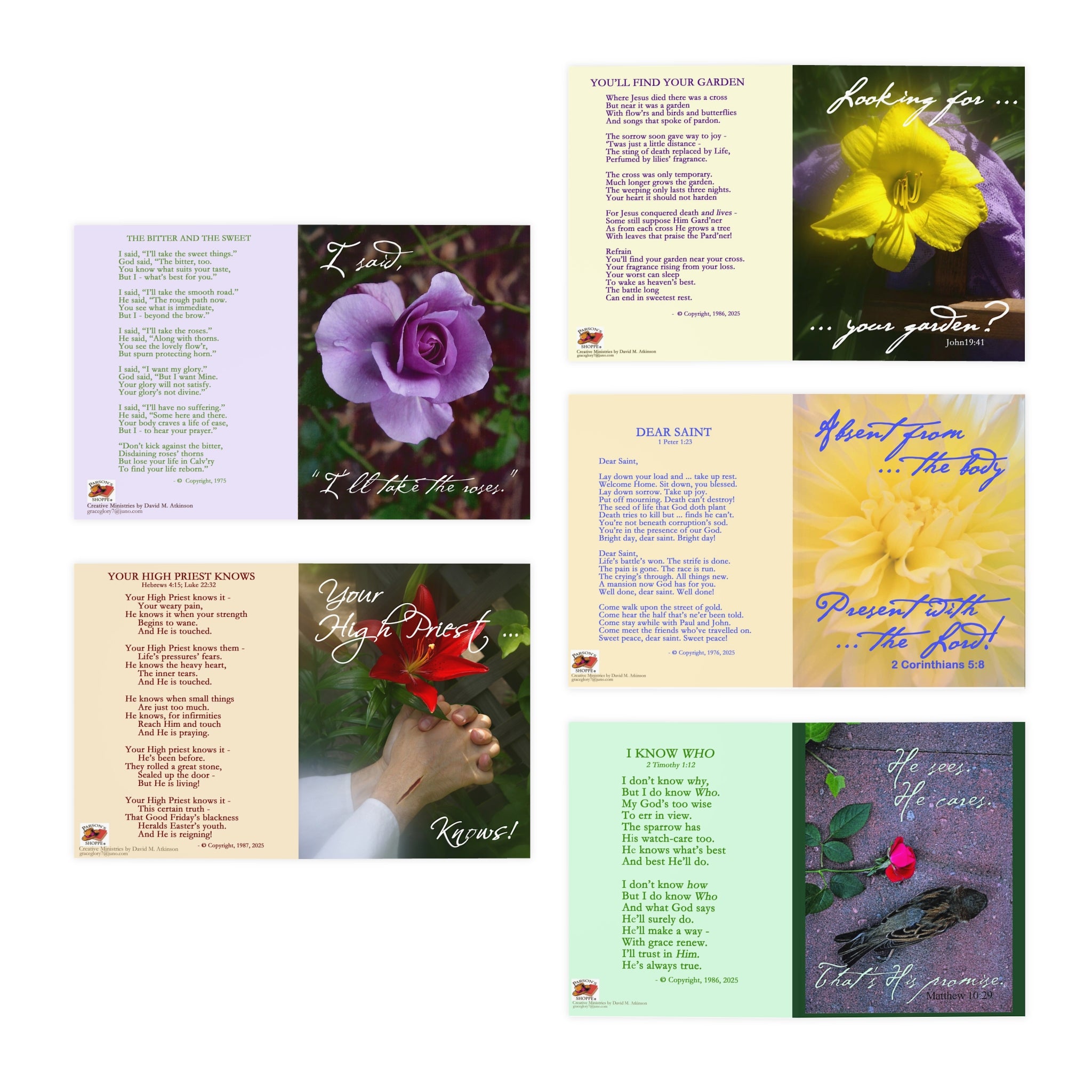 FLORAL SCRIPTURE POEM Cards 5-Pack
