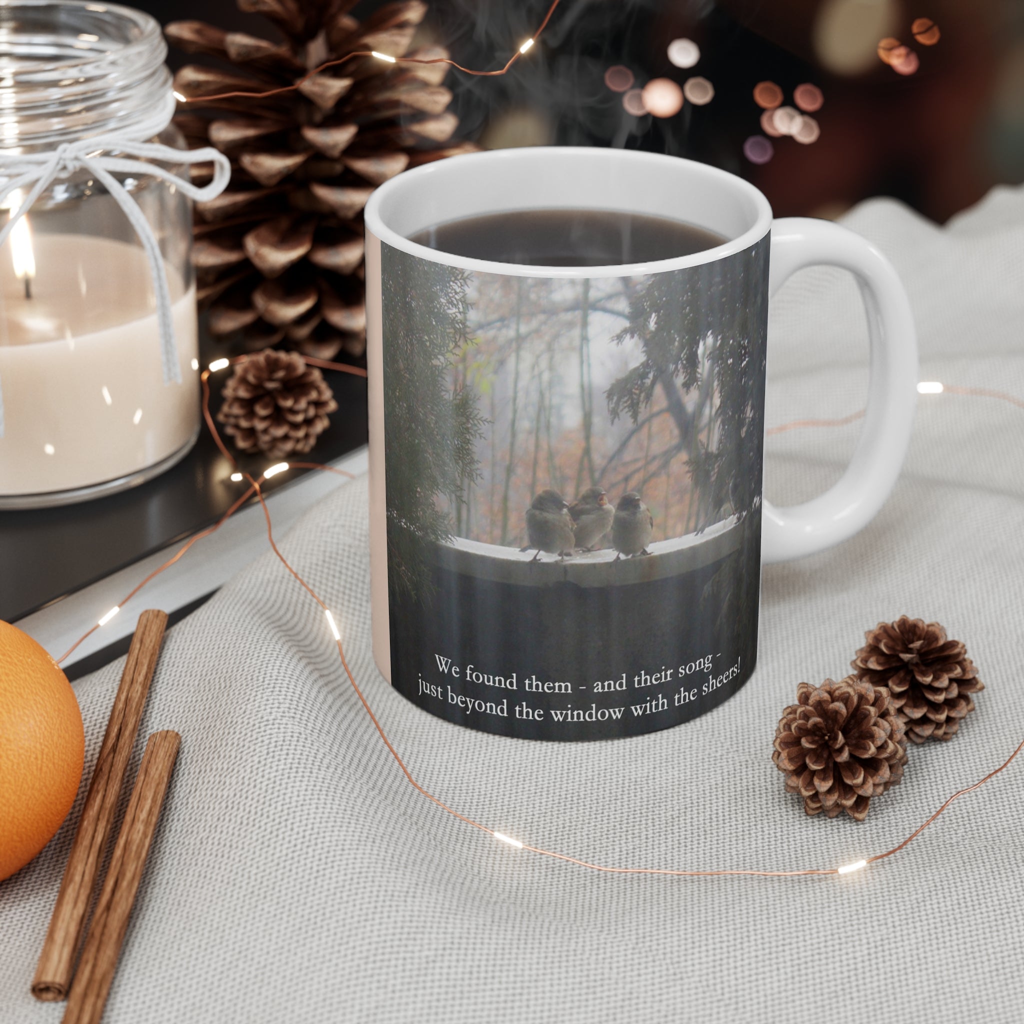 GOD WHO CARES For Sparrows Mug | Scripture Verse Luke 12:6-7