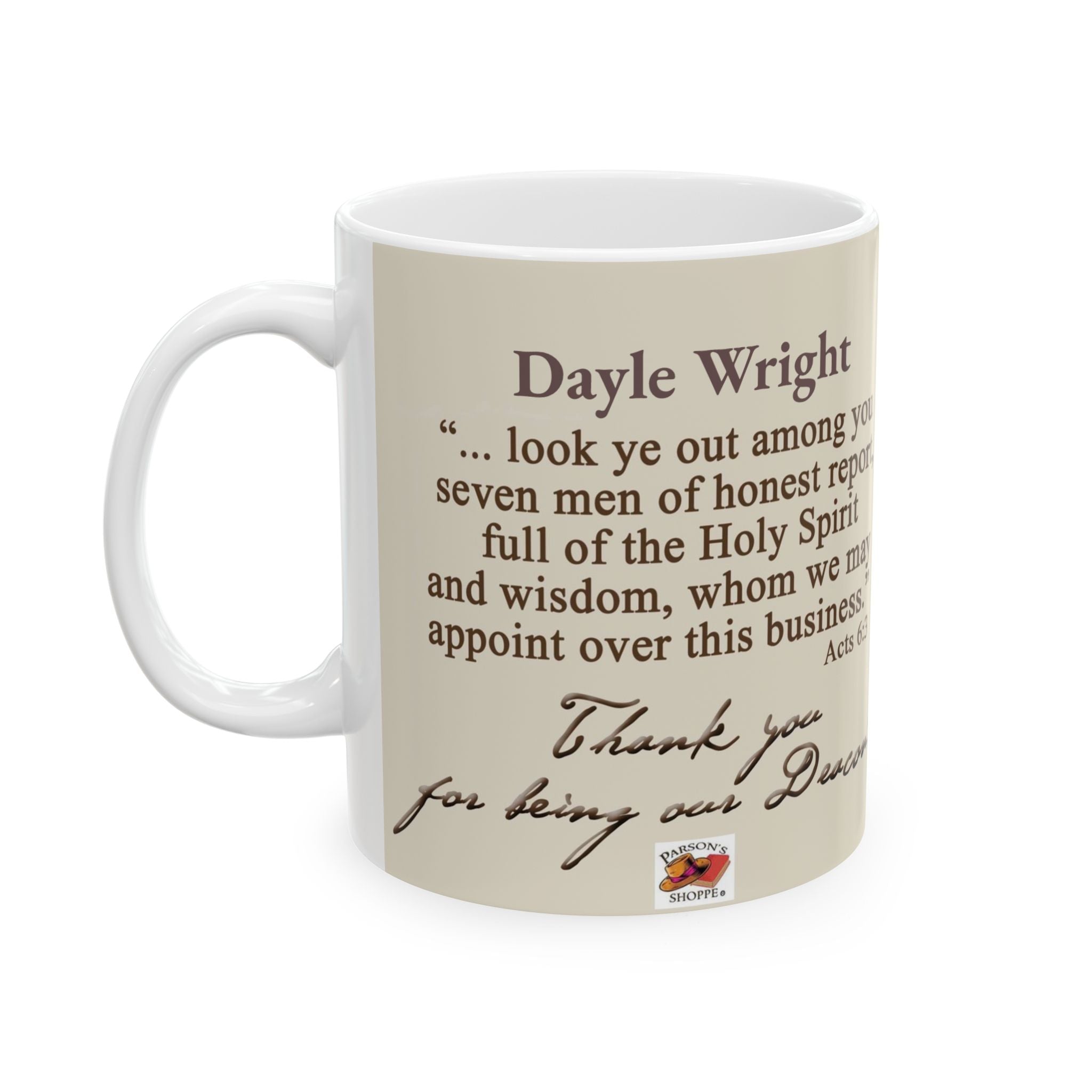 PERSONALIZED MUG - DEACON Appreciation