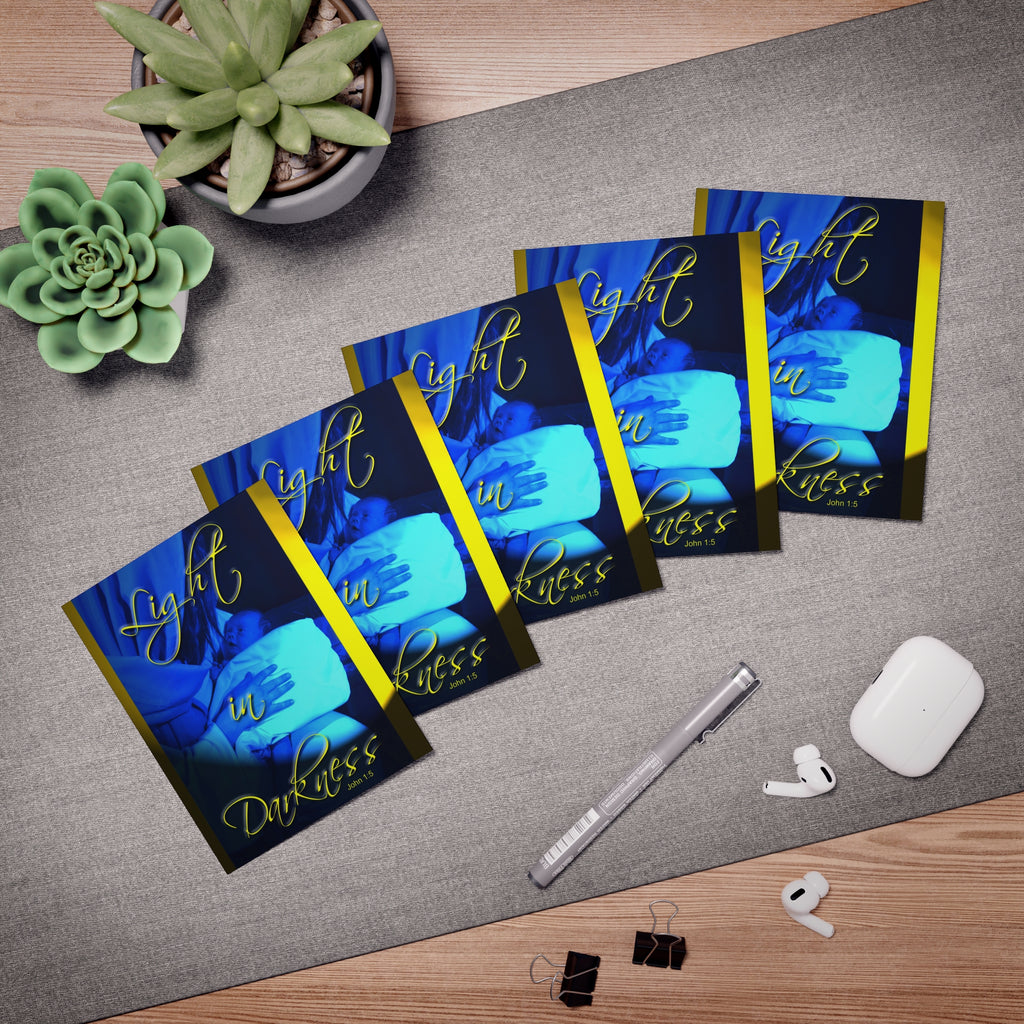 CHRISTMAS Light in Darkness Greeting Cards, 5-Pack