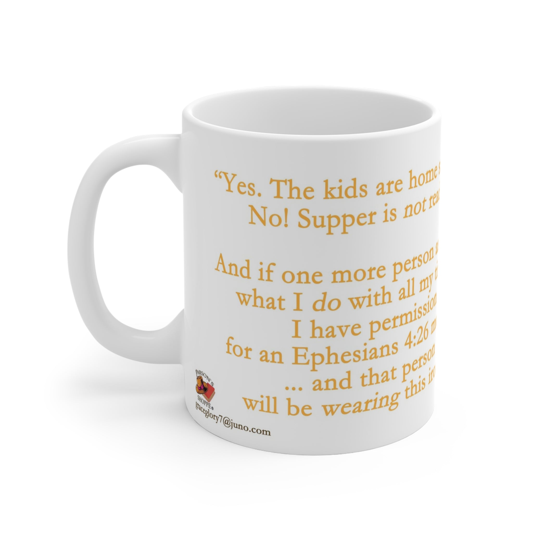 FUNNY CHRISTIAN MOM Mug | Ephesians 4:26 Permission to Use Iron!